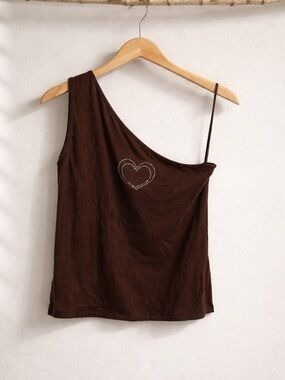 Hollister Diamante Motif One Shoulder Top